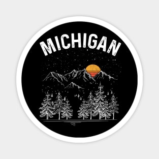 Vintage Retro Michigan State Magnet